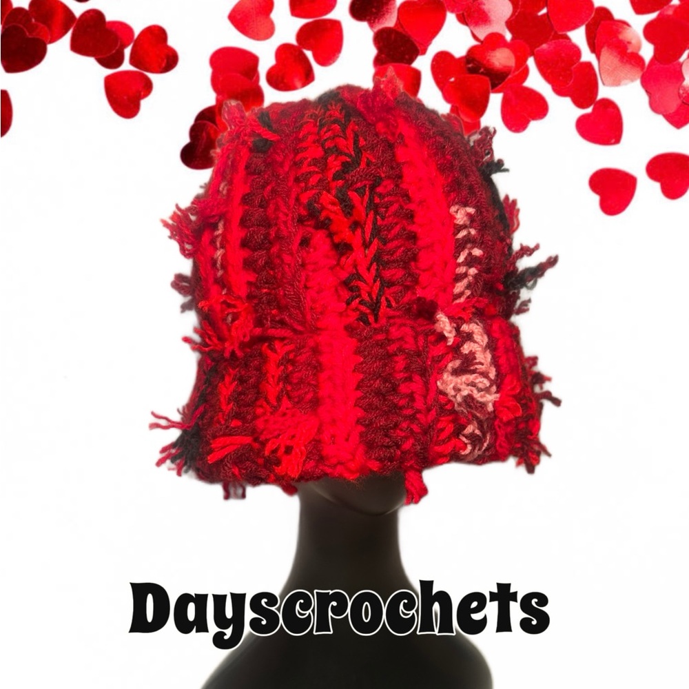 Red Valentine’s Day beanie